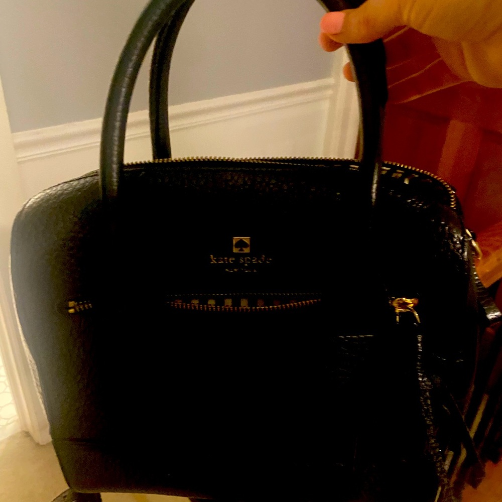 Kate spade black leather handbag